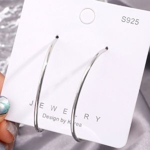 Silver plated hoops.